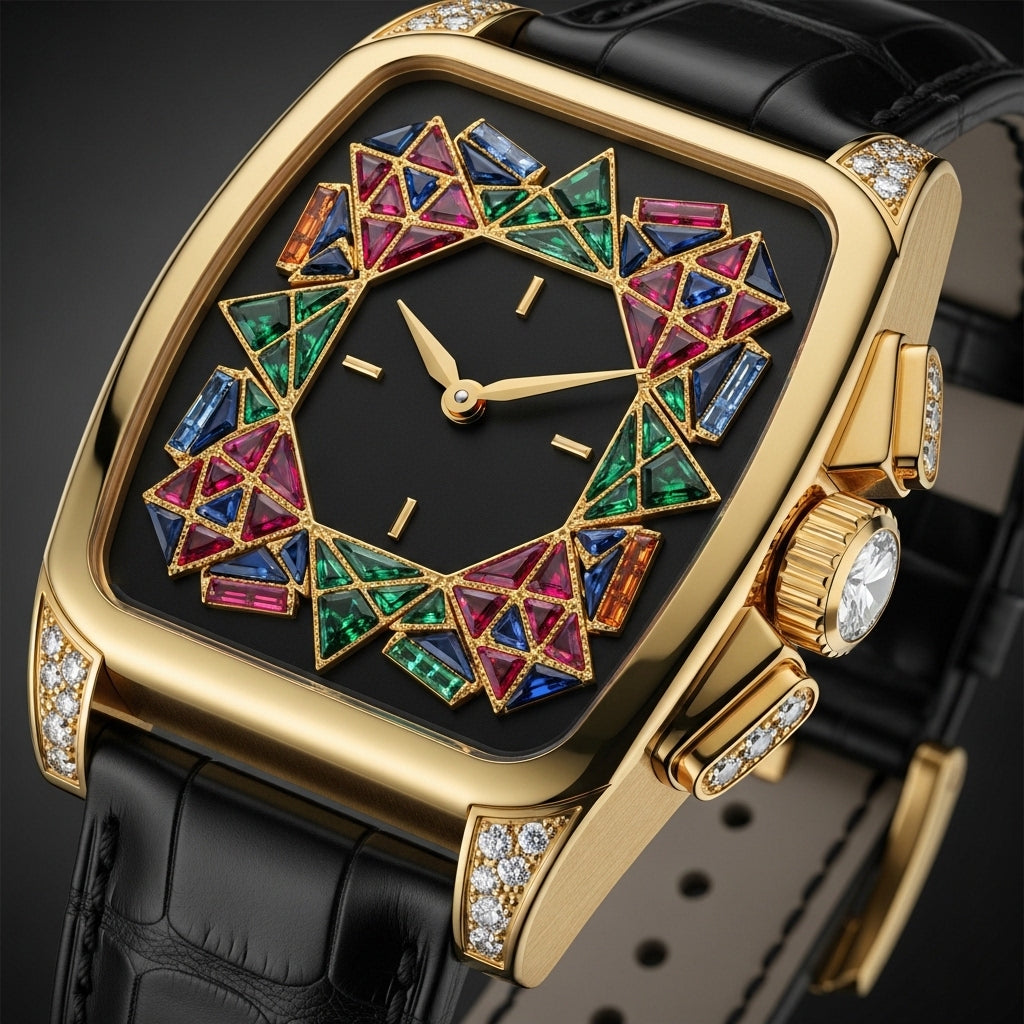 Imperial Mosaic™ Gold Diamond Watch – Signature Prism Edition